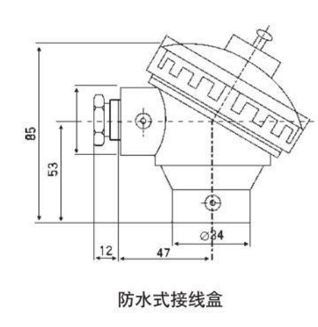 n型熱電偶防水式接線(xiàn)盒圖